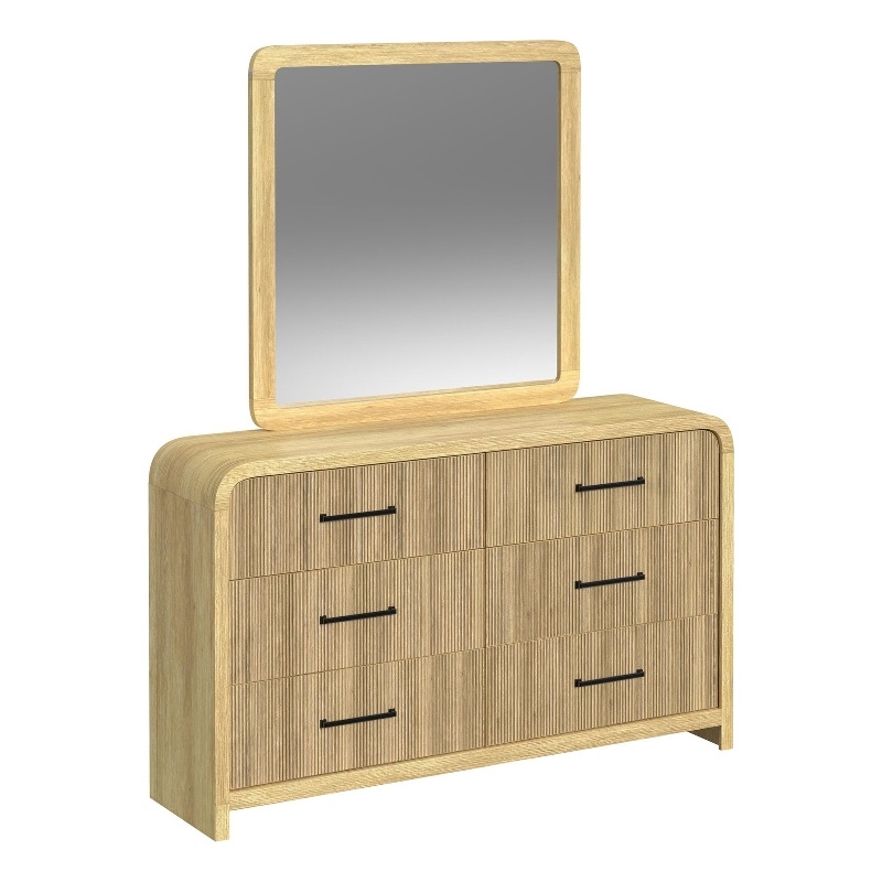 Picket House Furnishings Woodridge Dresser and Mirror Set in Natural