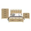 Picket House Furnishings Woodridge Full Storage 3PC Bedroom Set in Natural