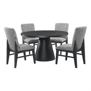 Picket House Furnishings Canal 5PC Standard Height Dining Set in Black