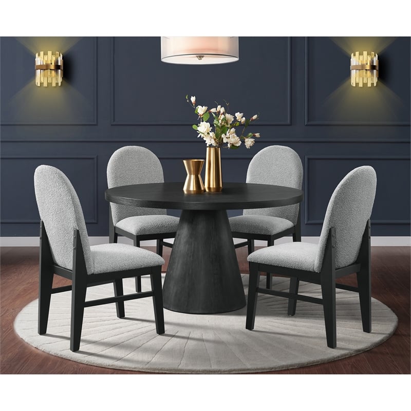 Picket House Furnishings Canal Round Dining Table in Black