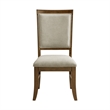 Picket House Furnishings Stark Dining Side Chair Set with Gray Fabric in Cherry