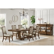 Picket House Furnishings Stark Dining Side Chair Set with Gray Fabric in Cherry