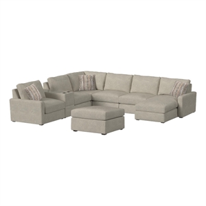 picket house furnishings prime unit 8pc sectional set with rhf chaise