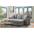 Picket House Furnishings Parque Sectional Sleeper Chofa with Pull Bed in Steel