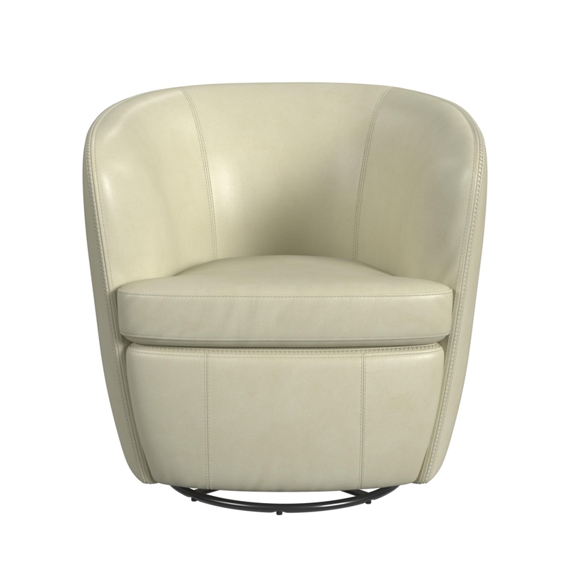 Picket House Furnishings Zenith Swivel Chair in Pebble Cream