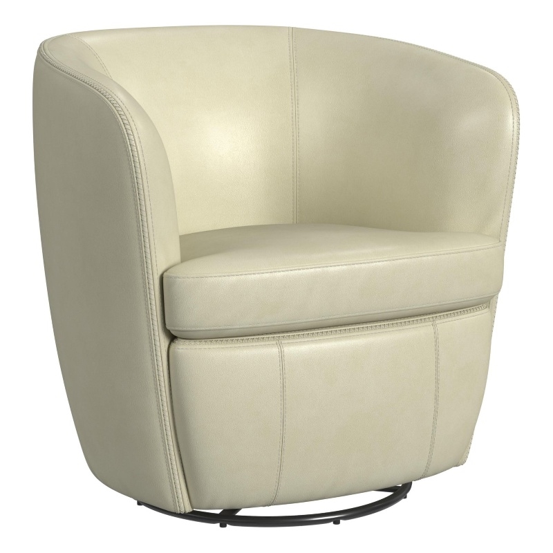 Picket House Furnishings Zenith Swivel Chair in Pebble Cream