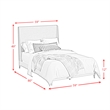 Picket House Furnishings Clare Full 3PC Bedroom Set with Grey Fabric in Almond
