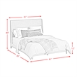 Picket House Furnishings Clare King 3PC Bedroom Set with Grey Fabric in Almond