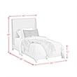 Picket House Furnishings Clare Twin 5PC Bedroom Set with Grey Fabric in Almond