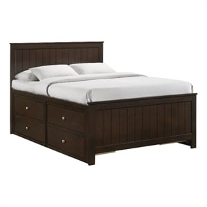 Picket House Furnishings Santino Full Captains Bed in Espresso