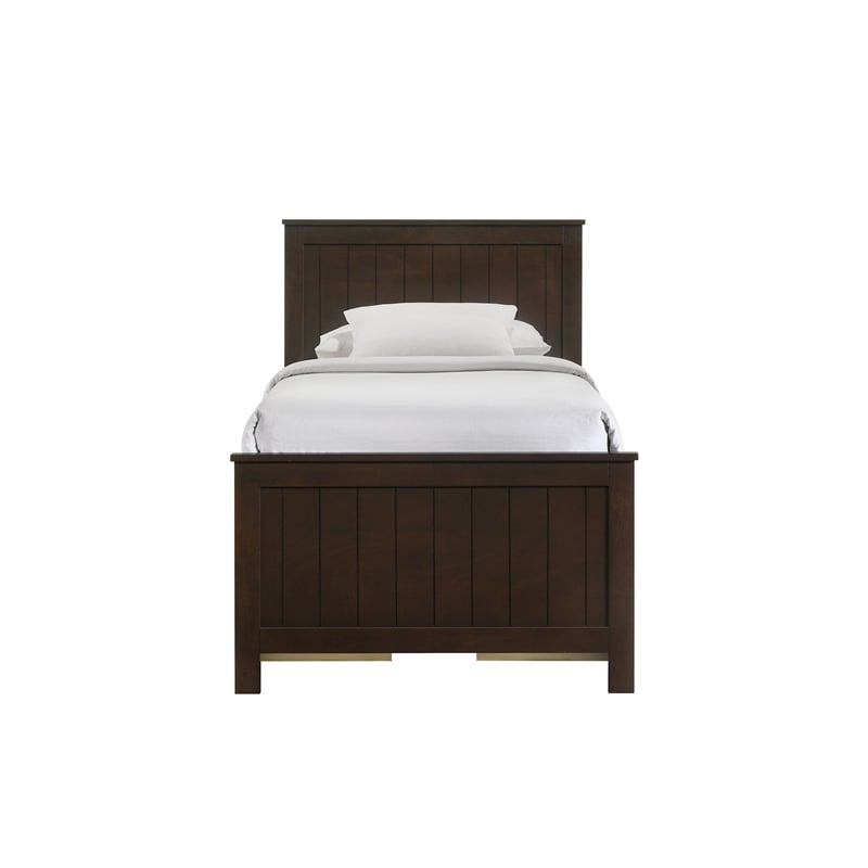Picket House Furnishings Santino Twin Captains Bed in Espresso