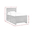 Picket House Furnishings Santino Twin Captains Bed in Espresso