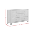 Picket House Furnishings Santino 6-Drawer Dresser in Espresso
