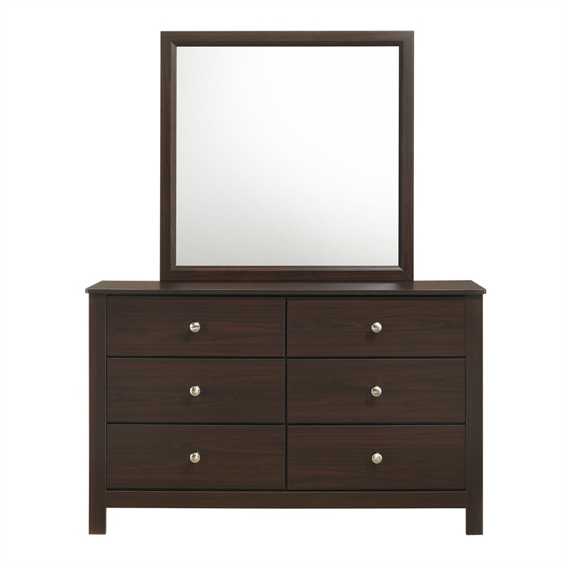 Picket House Furnishings Santino Dresser and Mirror Set in Espresso