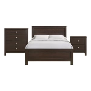 Picket House Furnishings Santino Full Panel 3PC Bedroom Set in Espresso
