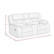 Picket House Furnishings Kaoru Motion Loveseat with Console in Corral Gray