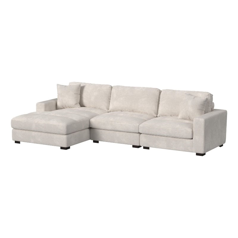 Picket House Furnishings Mesa Modular 3PC Sectional Set with LHF Chaise - Beige
