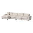 Picket House Furnishings Mesa Modular 4PC Sectional Set with LHF Chaise - Beige