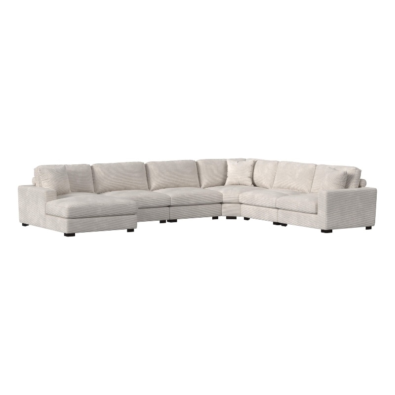 Picket House Furnishings Mesa Modular 6PC Sectional Set with LHF Chaise - Beige
