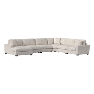 picket house furnishings mesa modular 6pc sectional set with lhf chaise - beige