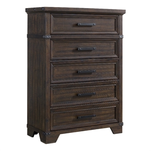 Picket House Furnishings Canyon Ridge  5-Drawer Chest in Charcoal