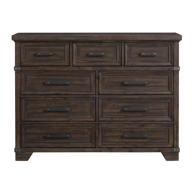 Picket House Furnishings Canyon Ridge 9-Drawer Dresser in Charcoal