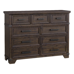 picket house furnishings canyon ridge 9-drawer dresser in charcoal