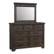 Picket House Furnishings Canyon Ridge Dresser and Mirror Set in Charcoal