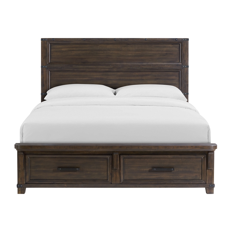 Picket House Furnishings Canyon Ridge King Storage Bed in Charcoal