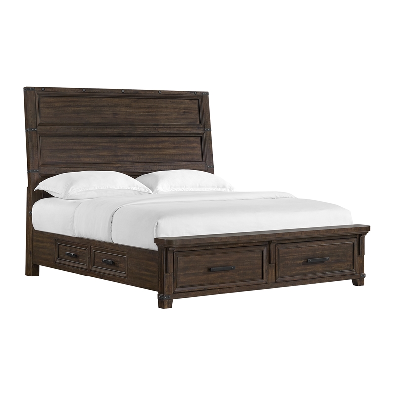 Picket House Furnishings Canyon Ridge King Storage 3PC Bedroom Set in Charcoal