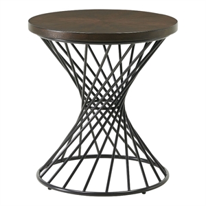 Picket House Furnishings Williams Round End Table in Walnut