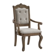 Picket House Furnishings Denali Dining Arm Chair Set with Beige Fabric in Walnut