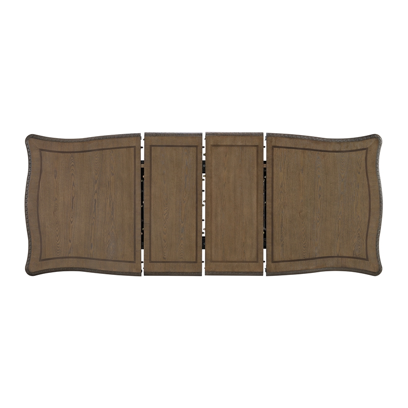 Picket House Furnishings Denali Rectangular Dining Table with 2 Leaves in Walnut