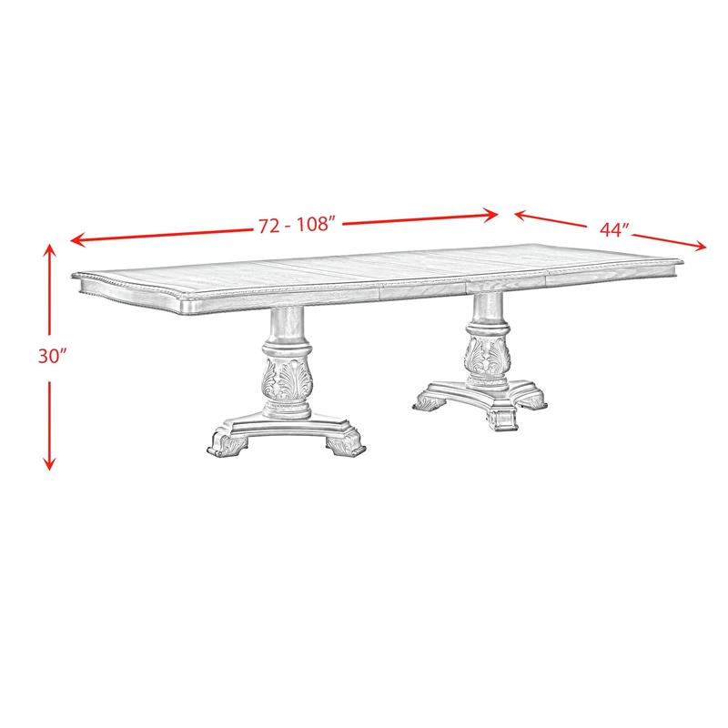 Picket House Furnishings Denali Rectangular Dining Table with 2 Leaves in Walnut