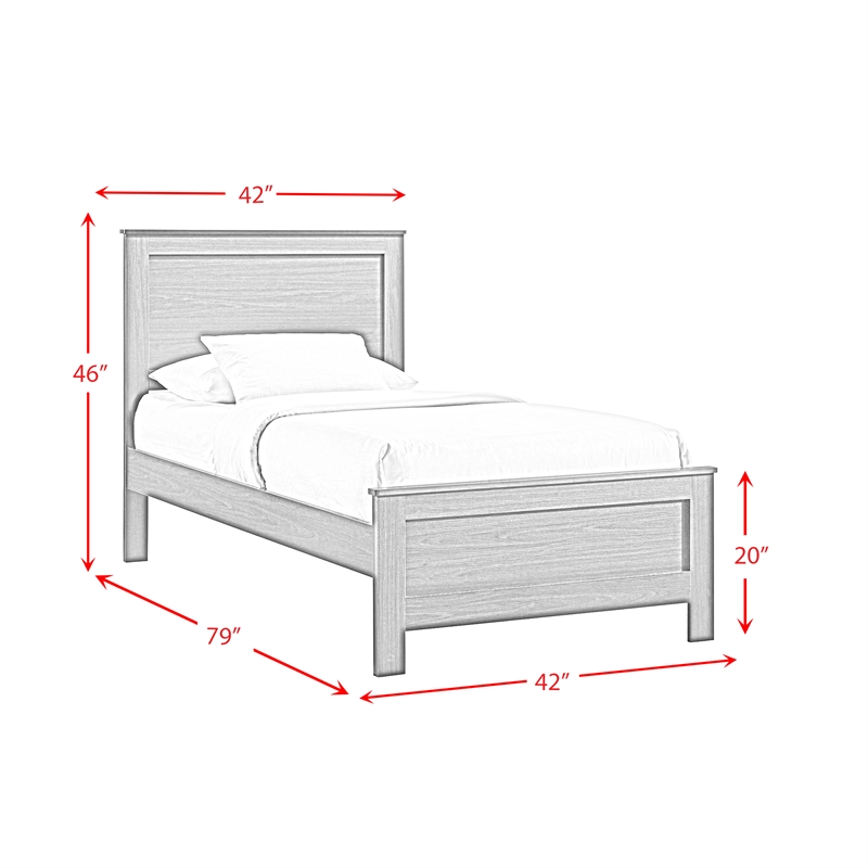 Picket House Furnishings Santino Twin Panel 3PC Bedroom Set in Espresso