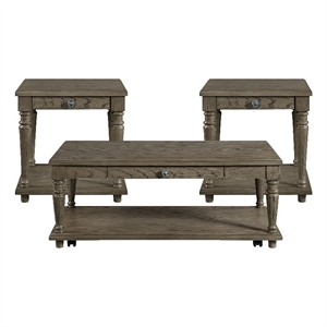picket house furnishings royale 3pc occasional table set in grey