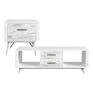 picket house furnishings westwood 2pc occasional table set in rustic white