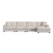Picket House Furnishings Mesa Modular 4PC Sectional Set with RHF Chaise - Beige