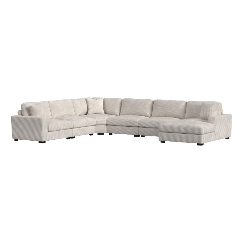 Picket House Furnishings Mesa Modular 6PC Sectional Set with RHF Chaise - Beige