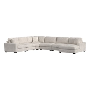 Picket House Furnishings Mesa Modular 6PC Sectional Set with RHF Chaise - Beige