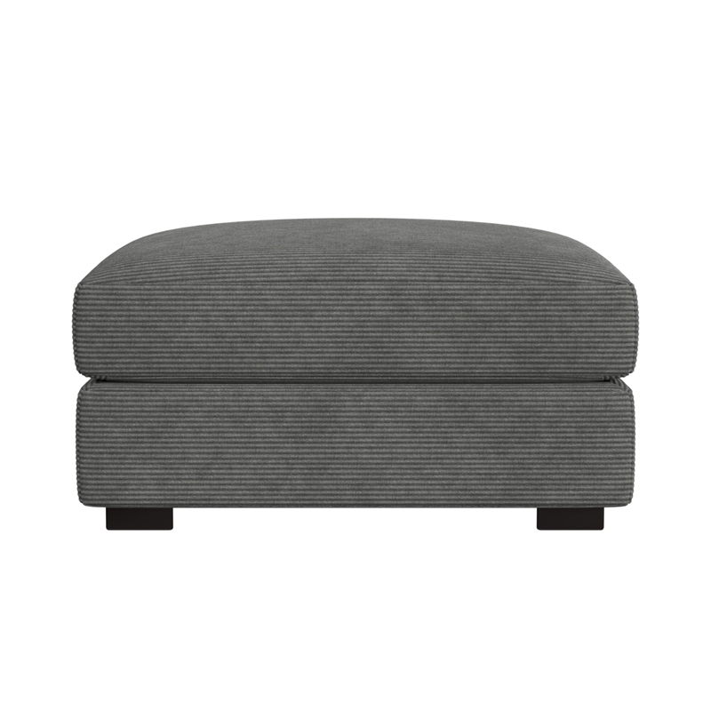 Picket House Furnishings Mesa Modular Ottoman in Steno Charcoal