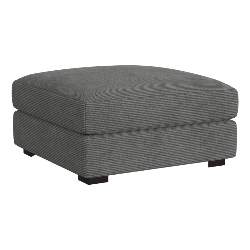 Picket House Furnishings Mesa Modular Ottoman in Steno Charcoal
