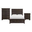 Picket House Furnishings Canyon Ridge Queen Storage 3PC Bedroom Set in Charcoal