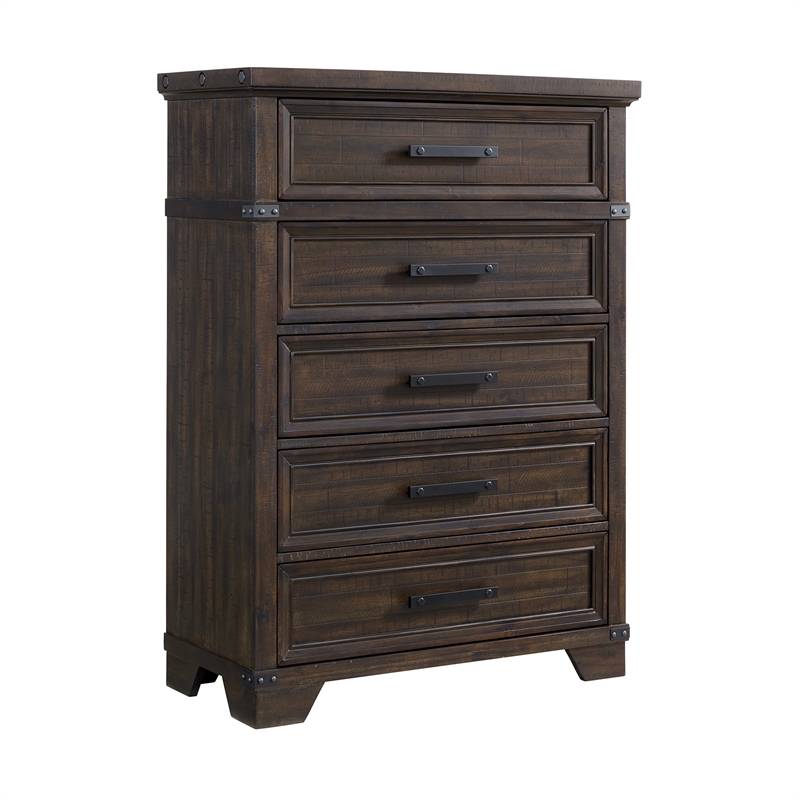 Picket House Furnishings Canyon Ridge  Queen Storage 5PC Bedroom Set in Charcoal