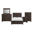 Picket House Furnishings Canyon Ridge  Queen Storage 5PC Bedroom Set in Charcoal