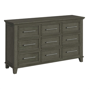 picket house furnishings henrik 9-drawer dresser in grey