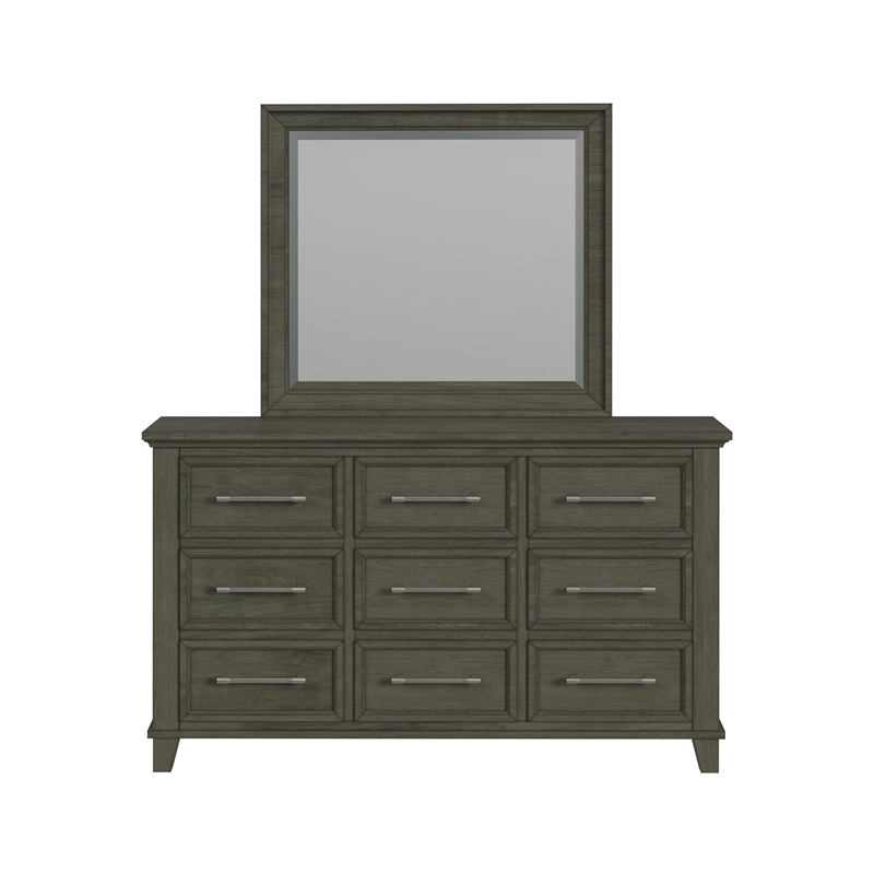 Picket House Furnishings Henrik Dresser and Mirror Set in Grey