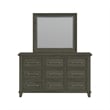 Picket House Furnishings Henrik Dresser and Mirror Set in Grey