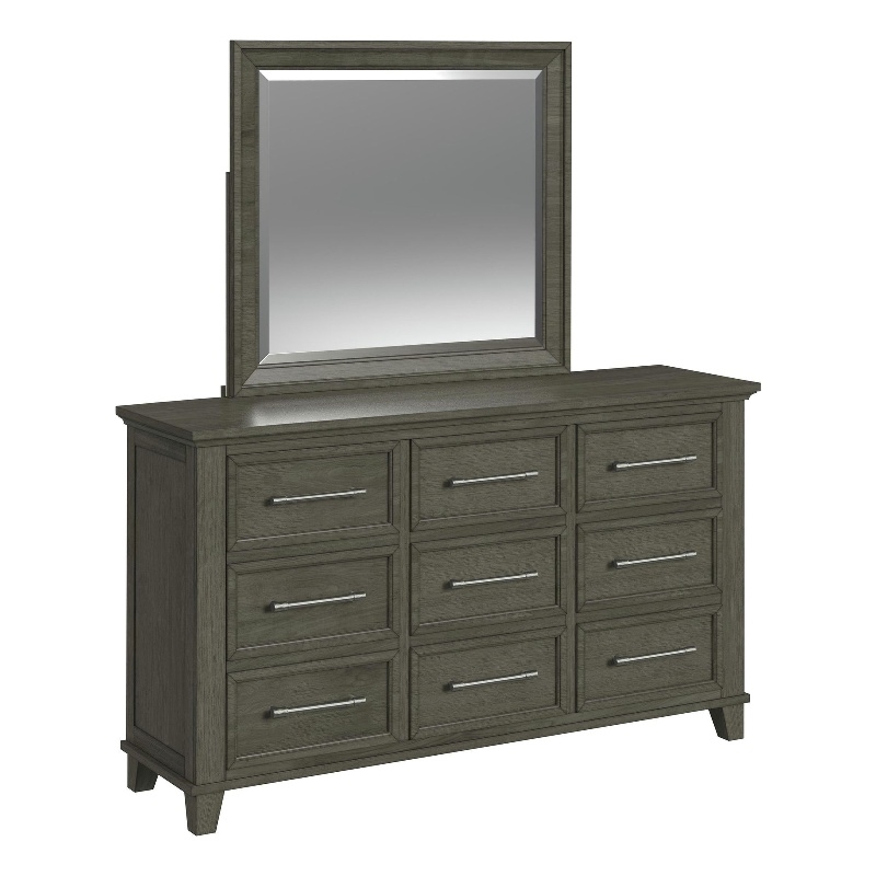 Picket House Furnishings Henrik Dresser and Mirror Set in Grey