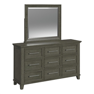 picket house furnishings henrik dresser and mirror set in grey